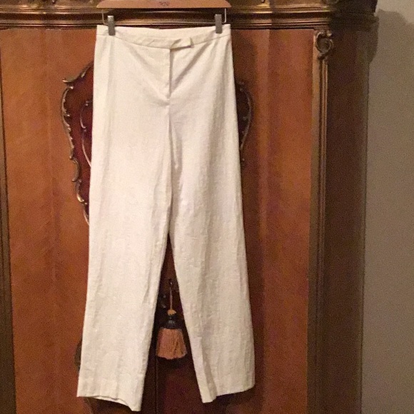 St. John Vintage Off White Paisley Pants